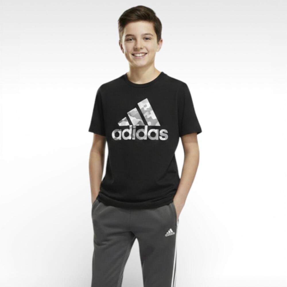Adidas Boys Youth Medium Graphic Logo T-Shirt - Size Medium